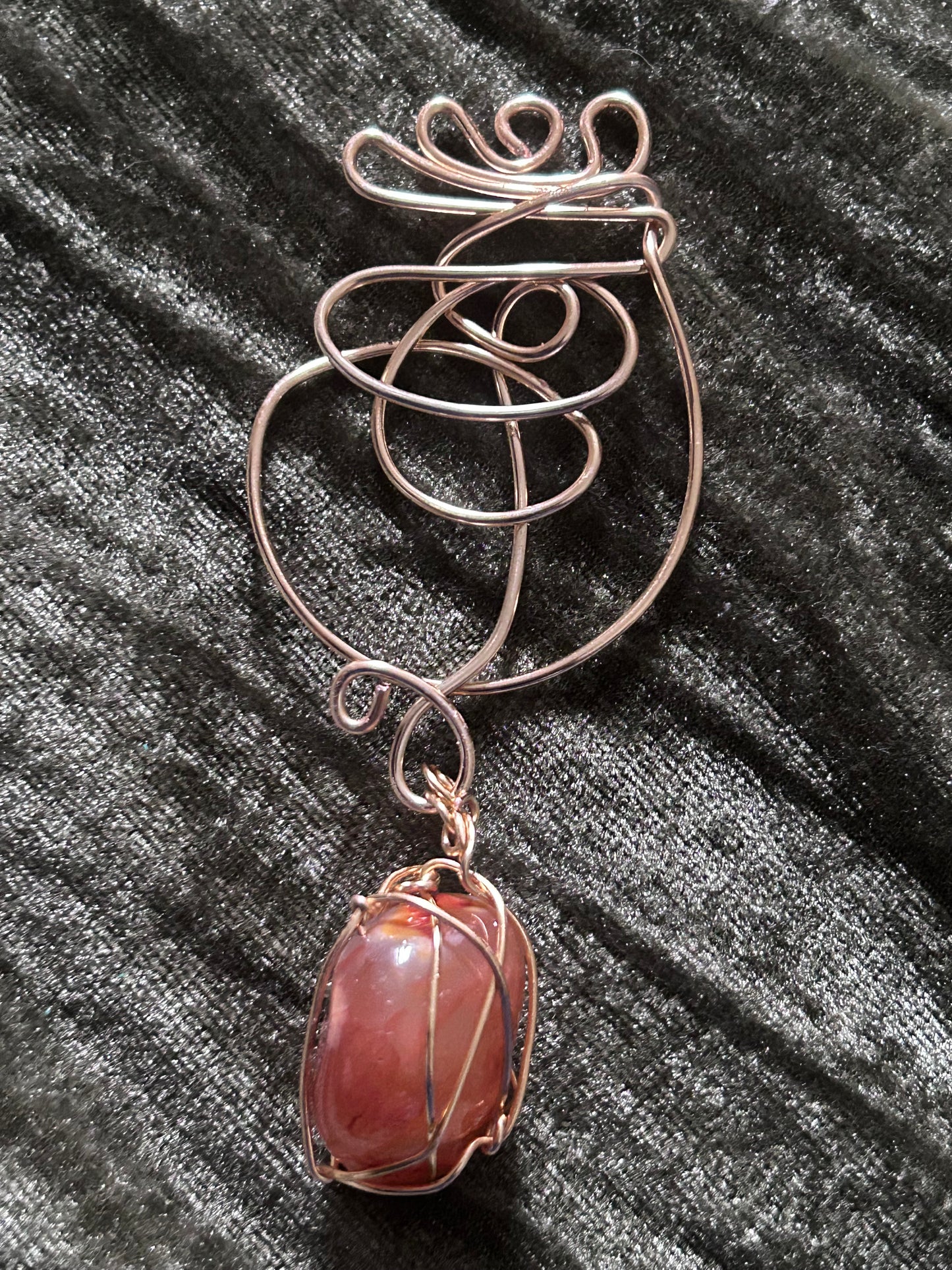 Carnelian Sankofa Bird (copper wrapped)